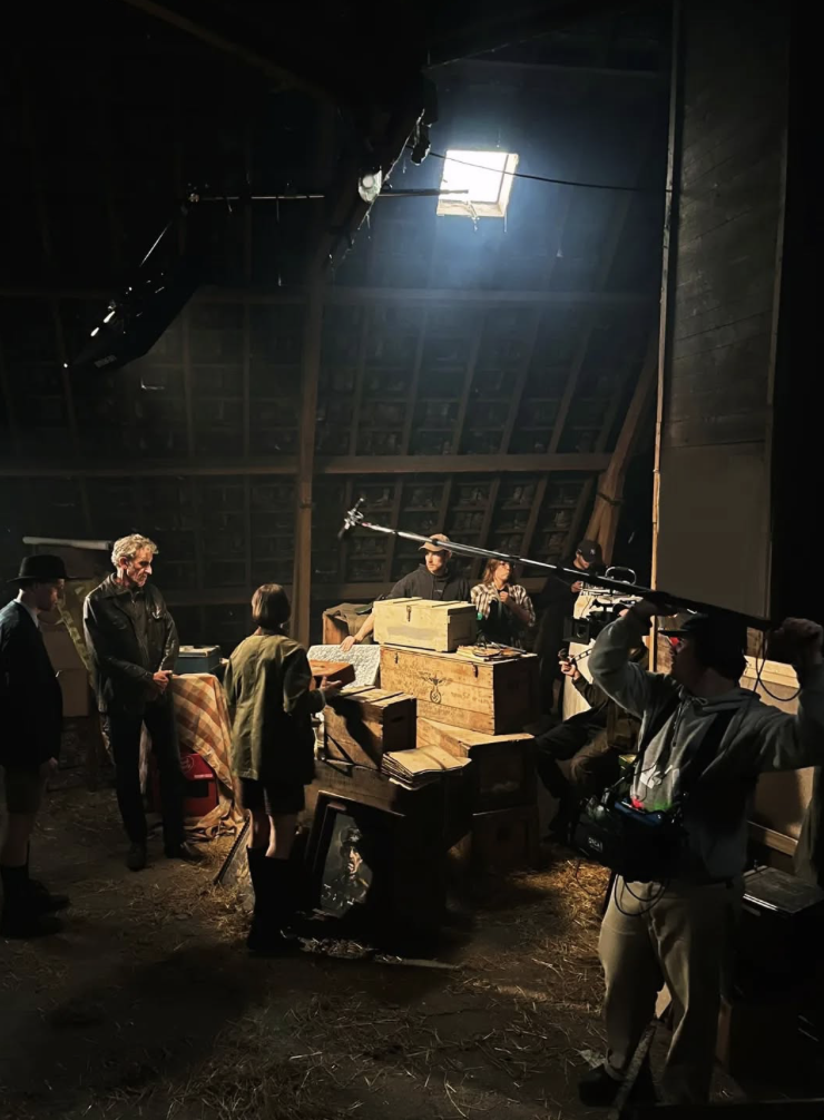 Side profile portrait of a woman
